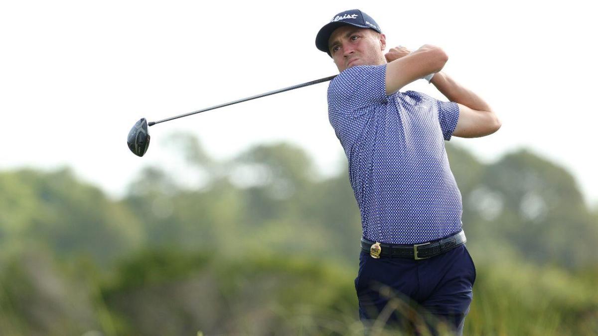 American golf Justin Thomas in action